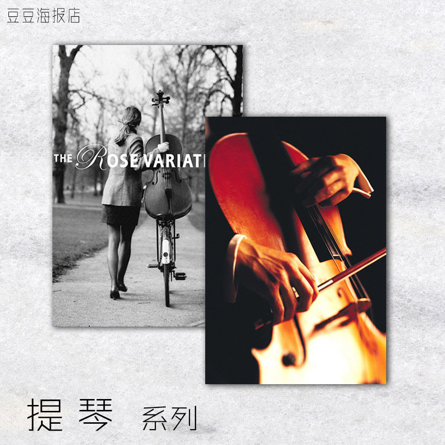 音乐海报 小提琴大提琴四重奏 13幅选 装饰画琴行无框客厅挂壁
