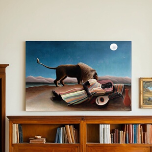 艺术海报 亨利卢梭 后印象派梦吉普赛人客厅轻奢装饰画书房卧室