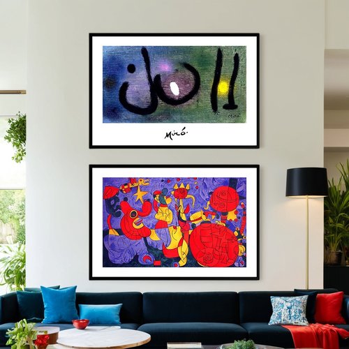 胡安米罗超现实主义海报装饰画