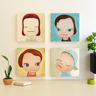 艺术海报 奈良美智 梦幻娃娃 漫画家书房装饰画儿童房卧室童趣