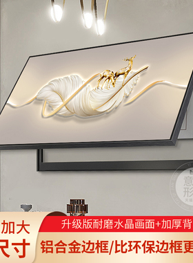 轻奢大气电表箱装饰画画大尺寸羽毛配电箱弱电源壁画画电闸箱遮挡