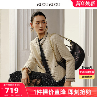新品 BuouBuou秋季 优雅夹棉棉服小香风外套女DKGE171 掌柜推荐