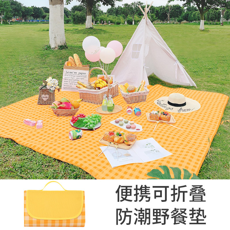 野餐垫春游防潮垫子户外便携郊游野炊地垫野外草坪野餐布加厚防水