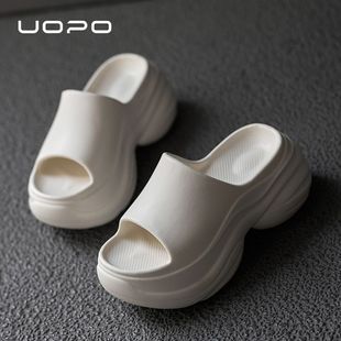 厚底楼梯拖鞋 女夏季 外穿网红防滑不臭脚凉拖鞋 户外沙滩鞋