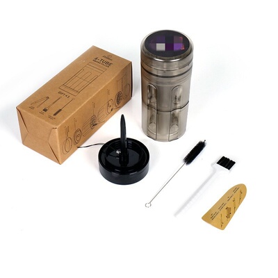 跨境新款塑料磨烟器填烟一体式6管卷烟器 烟草研磨器烟具Grinder