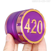 跨境热卖 420系列磨烟器铝合金四层63MM碎烟斗丝研磨器烟具Grinder