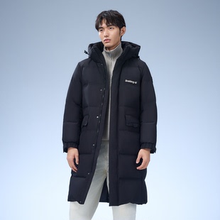 波司登奥莱男女同款户外大长款过膝连帽羽绒服加厚情侣时尚冬外套