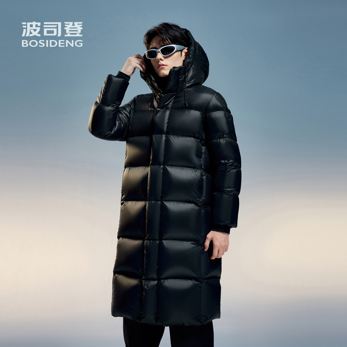 【鹅绒】波司登冬男女同款长款经典时尚连帽羽绒服厚过膝百搭外套