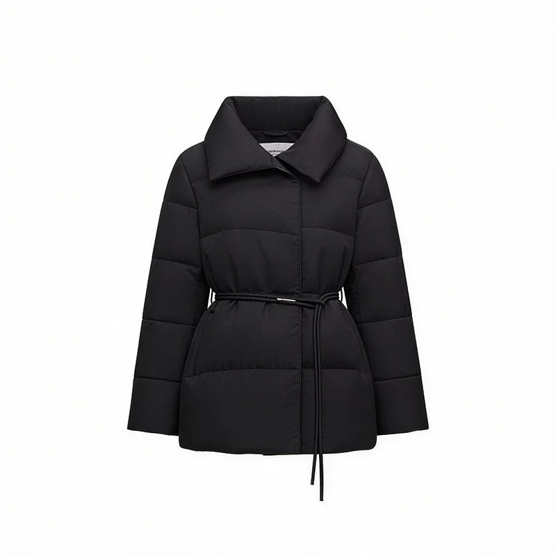 【鹅绒】波司登冬季女短款静奢风高智感厚羽绒服时尚小廓形翻领