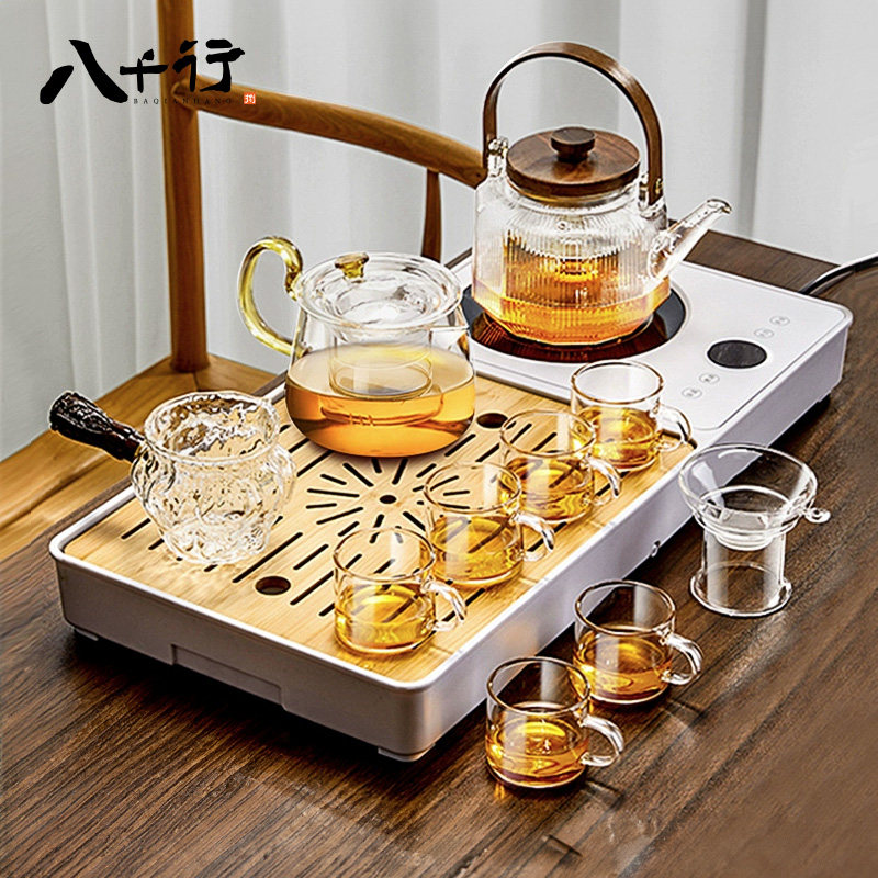 八千行功夫茶具套装家用全自动一体烧水煮泡茶套餐新款茶盘,餐饮具,整套茶具,淘宝优惠券,粉丝福利购,淘宝优惠卷
