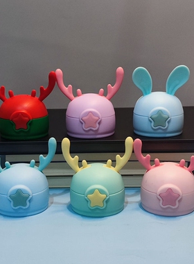 鹿角杯吸管盖配件透明星星红色杯盖通用水杯吸管杯盖子