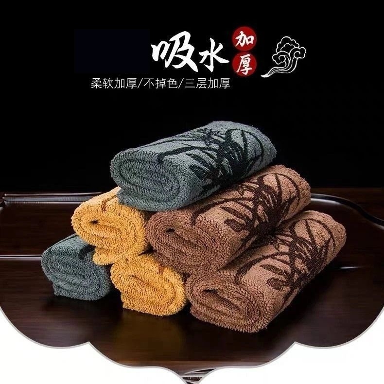 茶巾茶布吸水加厚禅意桌布茶道高档茶几茶台抹布小专用棉麻毛巾大