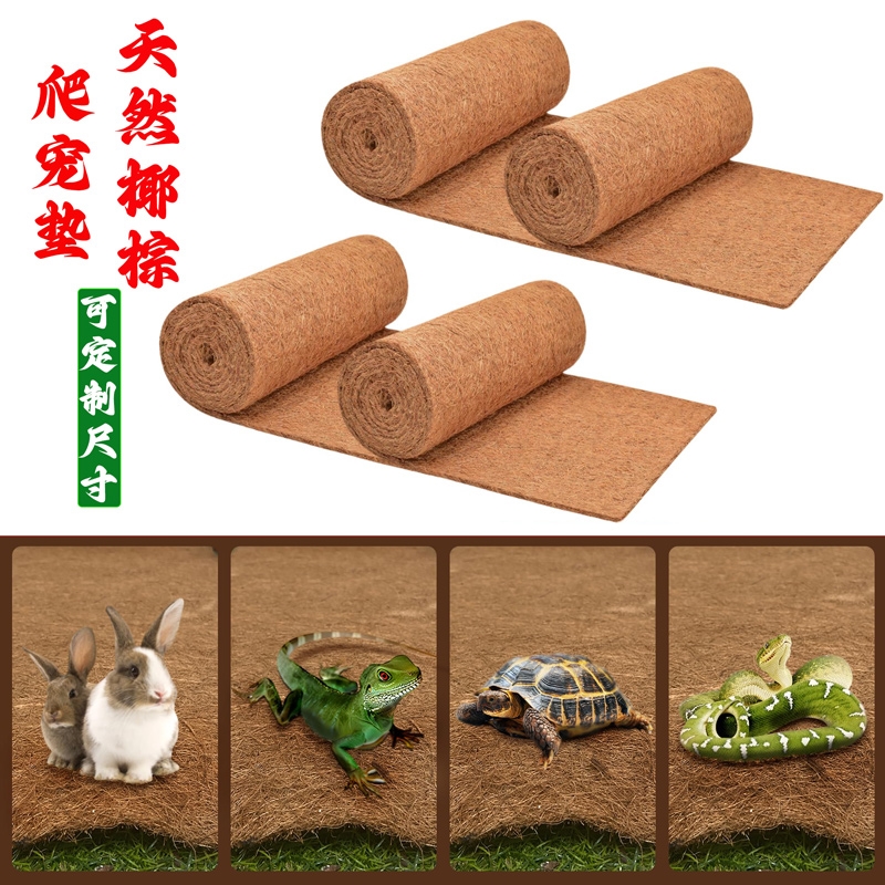 爬虫陆龟蜥蜴蛇刺猬守宫角蛙苏卡豹龟达椰棕垫爬虫爬宠箱垫材