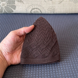 回族帽子精品细线手工钩针帽回回浅帽针织帽白帽礼拜帽小号新款