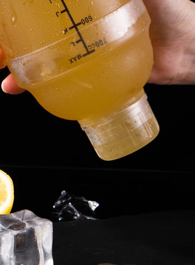 雪克杯带刻度黑色刻度盖子奶茶杯配件摇酒器pc雪克壶帽500/700cc