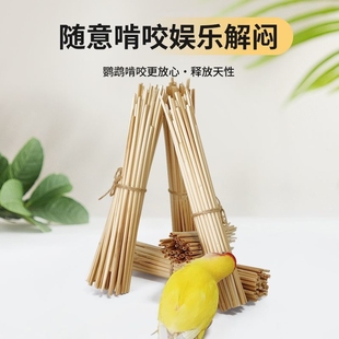 鹦鹉啃咬玩具天然麦秆麦秸秆磨牙磨爪解闷自嗨训练觅食插尾巴筑巢