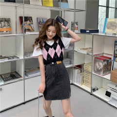 Real price 2021 new Korean high waist denim skirt skirt