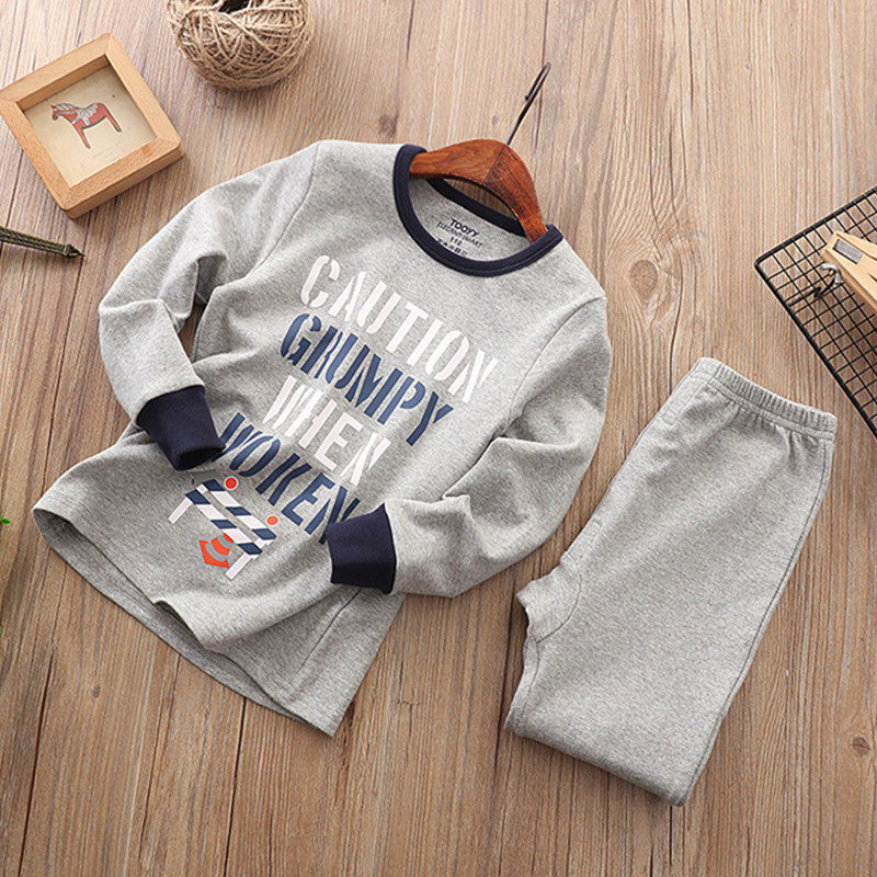 BOYS UNDERWEAR SET COTTON AUTUMN CLOTHES AUTUMN PANTS BASE SHIRTS CHILDRENS BABY LOUNGEWEAR THIN LONG-SLEEVED T-SHIRTS TROUSERS