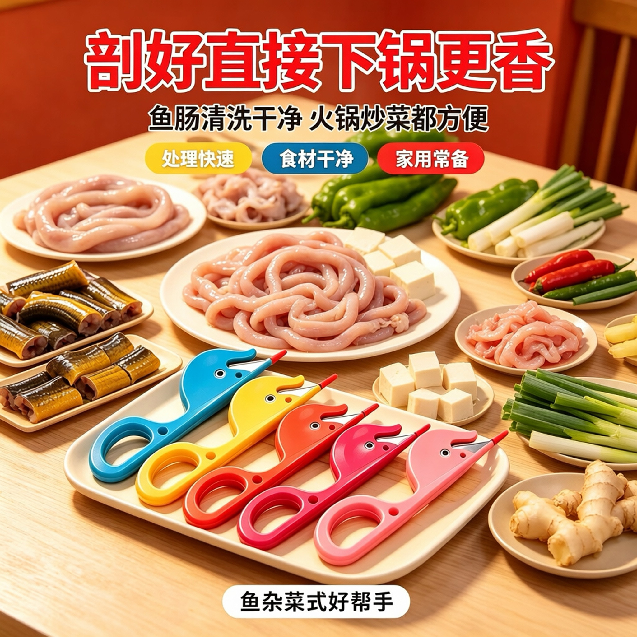 通肠剖肚刀鸡鸭鹅黄鳝泥鳅图片