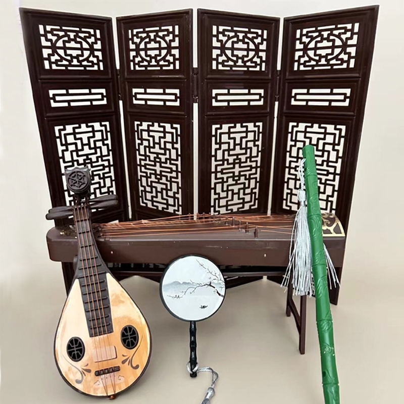 古风拍摄道具摆件中国风拍照谷子谷美bjd娃娃琵琶古筝屏风扇子