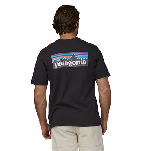 Patagonia长短美式男棉T恤LOGO