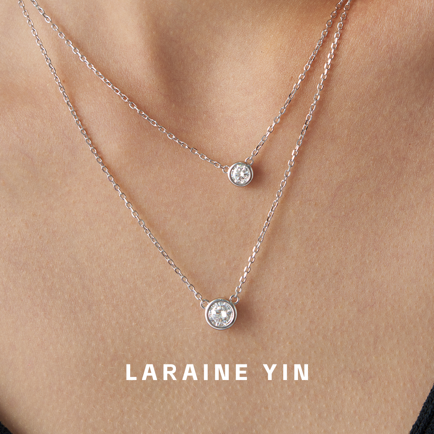 【买3免1】纯银四爪镶钻项链ins风气质精致简约锁骨链日常通勤