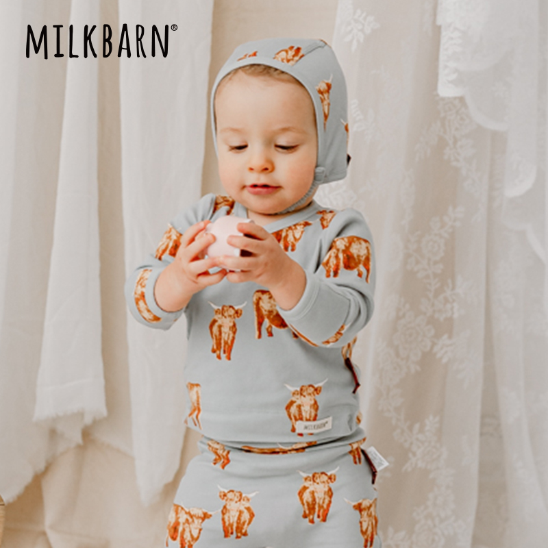 Milkbarn新生儿和尚衣初生宝宝系带上衣婴儿护肚保暖衣服