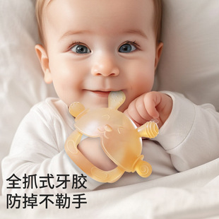 牙胶婴儿食品级兔子全套手可水煮液态硅胶安抚咬咬乐玩具