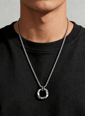 莫比乌斯嘻哈复古男士项链