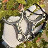 千发逆风霄雲钛合金卡球顶卡牛角孔弹弓全数控新款 速射户外瞄点