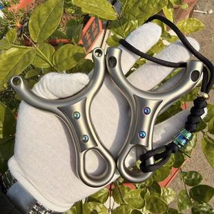 千发逆风霄雲钛合金卡球顶卡牛角孔弹弓全数控新款速射户外瞄点