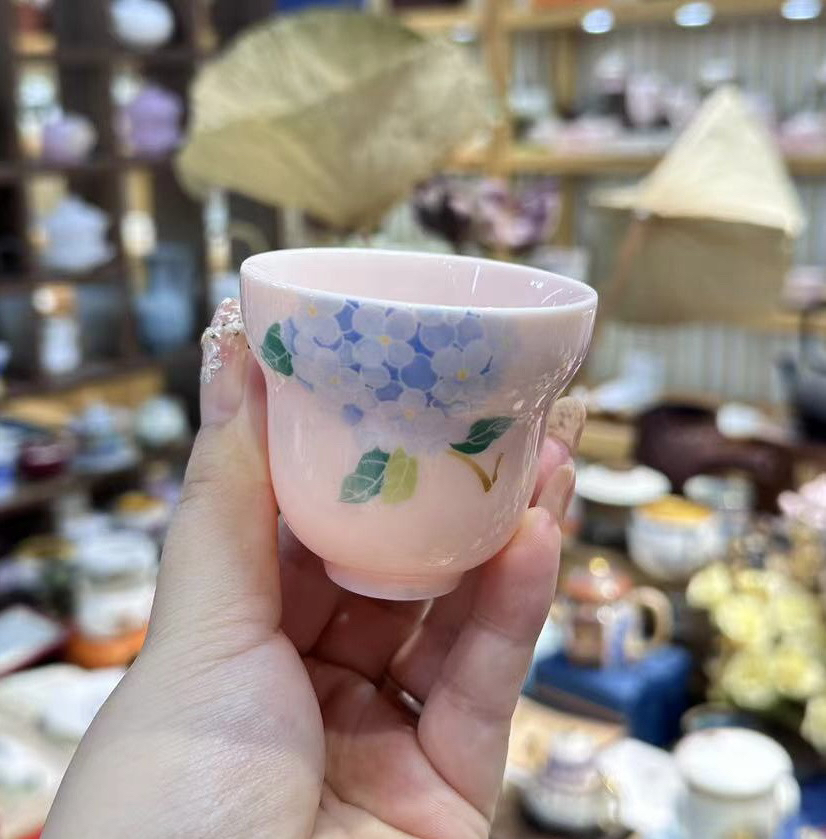 原矿粉泥葫芦小茶杯陶瓷主人杯单个功夫品茗杯家用个人专用杯子