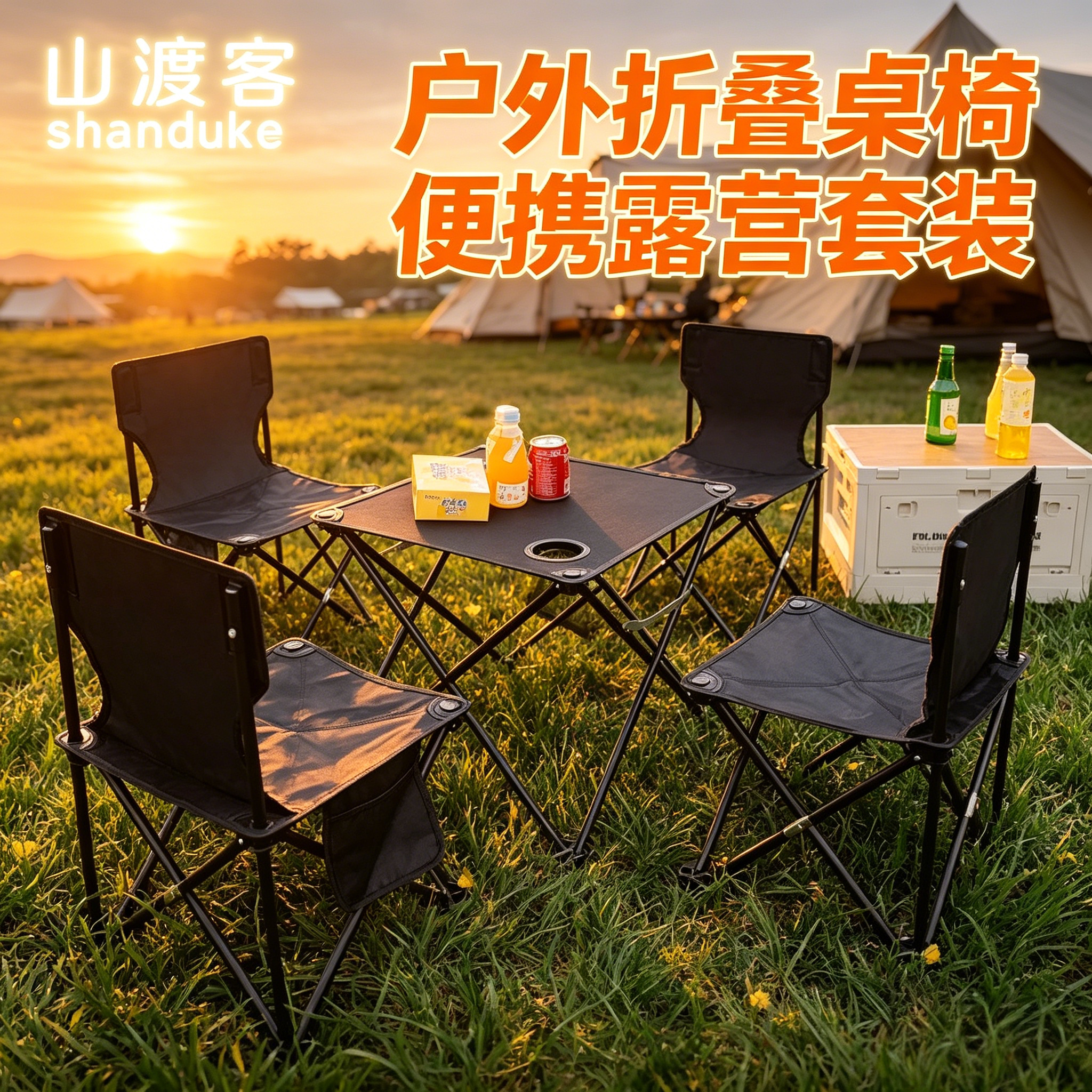春夏秋新款牛津布露营小桌子野营