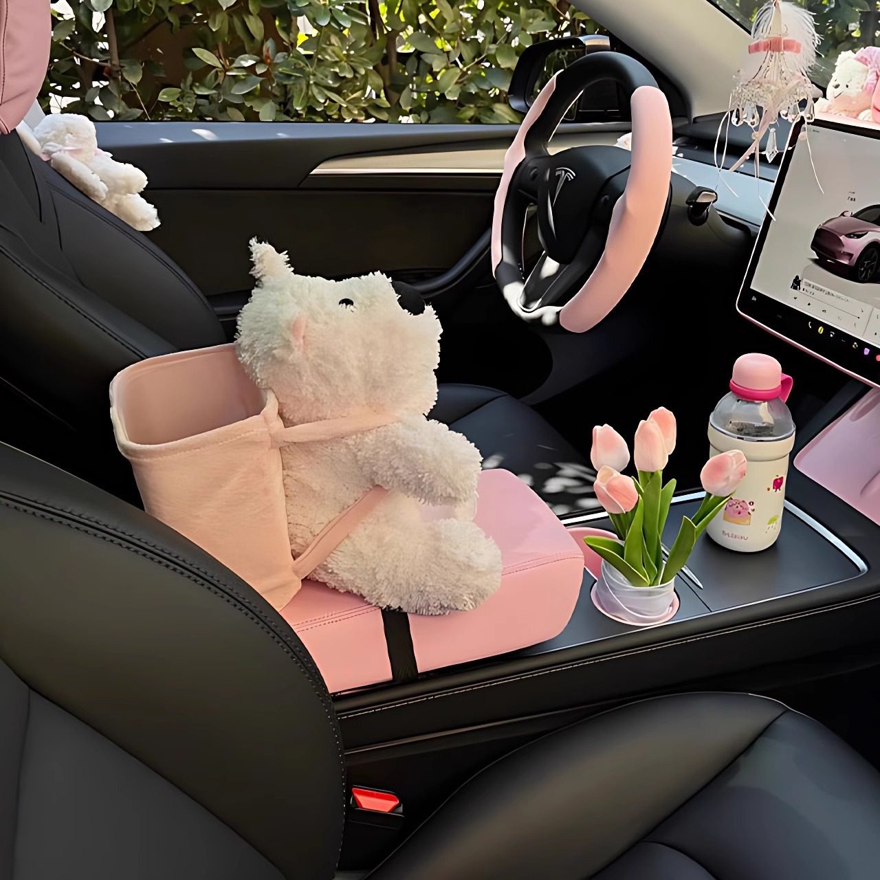 西高地车载二合一纸巾垃圾桶