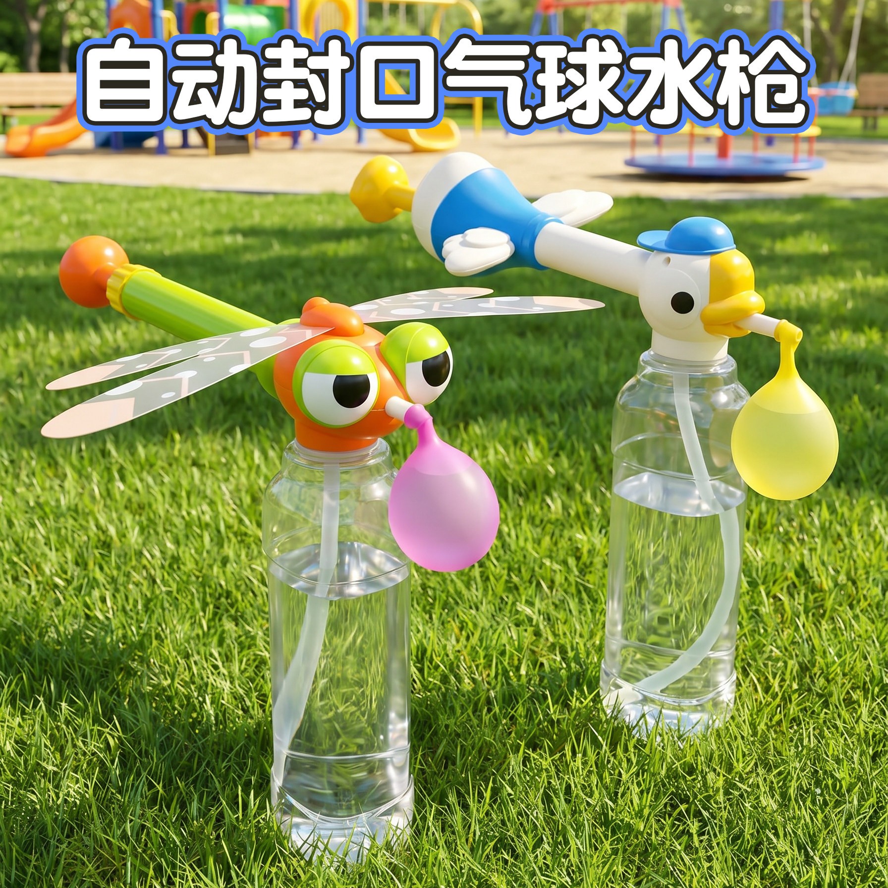 儿童大鹅蜻蜓自动封口水