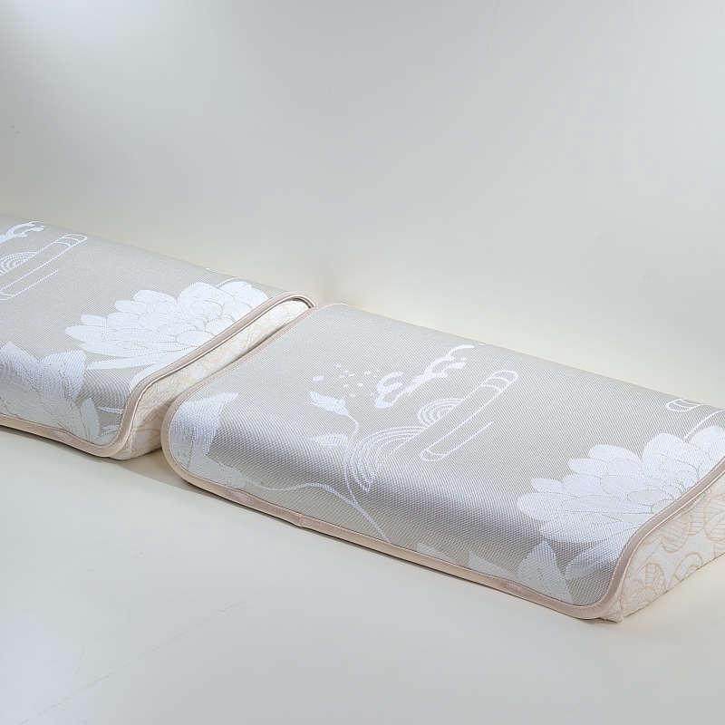 冰丝凉席枕巾夏季枕席藤席单人枕片乳胶枕头垫巾成人儿童枕头套