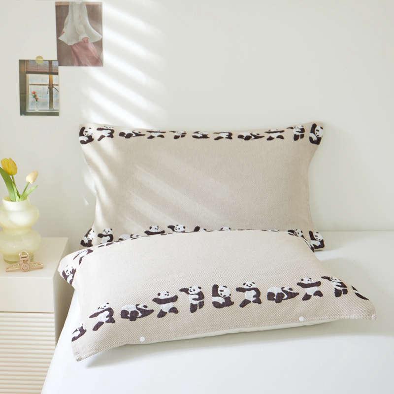 枕巾纯棉一对装2023新款全棉纱布枕头巾防头油枕头垫家用枕头套巾