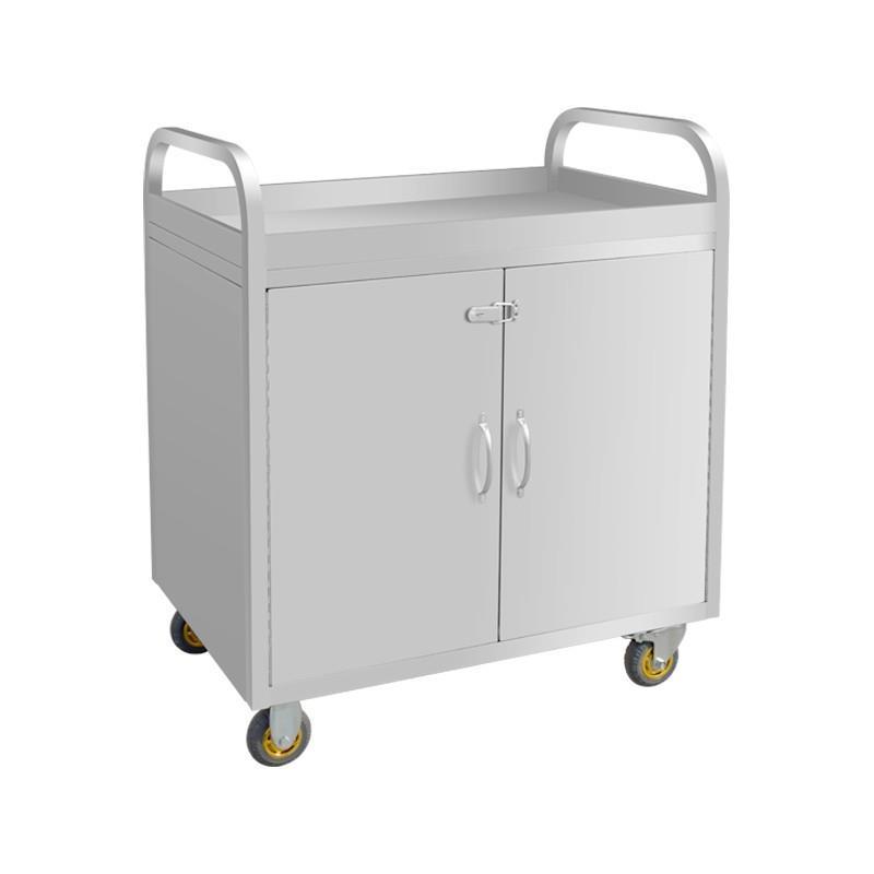 不锈钢外卖手推餐车摆摊小推车商用酒店移动多功能酒水车小吃推车