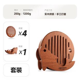 6buj实木隔热垫家用木质耐高温餐桌盘子碗碟垫子隔热防烫