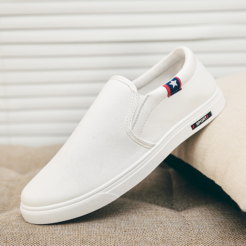 2025新款男鞋一脚蹬懒人鞋百搭透气休闲帆布鞋男潮学生鞋男鞋布鞋,流行男鞋,帆布鞋,淘宝优惠券,粉丝福利购,淘宝优惠卷
