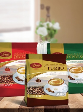 老挝进口DAO牌原味特浓意式三合一速溶400g/500g/600g*3袋 咖啡粉