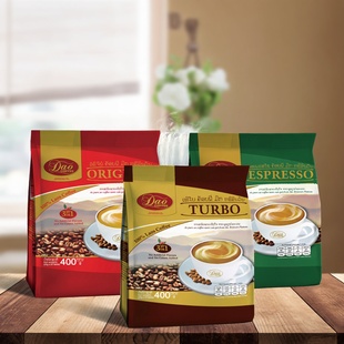 老挝进口DAO牌原味特浓意式三合一速溶400g/500g/600g*3袋 咖啡粉
