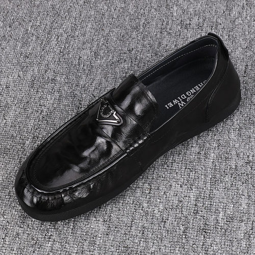 戈派维休闲皮鞋男款真皮乐福鞋