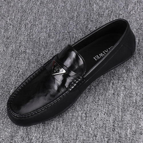 真皮时尚豆豆鞋男百搭休闲驾车鞋