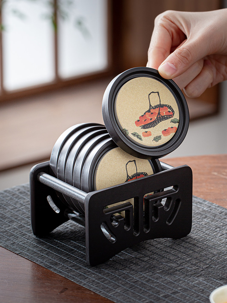 吸水性杯垫国风新中式覆古功夫茶具快干茶杯架茶几茶艺隔热杯垫防,餐饮具,杯垫,淘宝优惠券,粉丝福利购,淘宝优惠卷