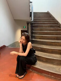 CARNATIONH 2026秋季新款女装黑色时尚套装女长袖衬衫+裤子