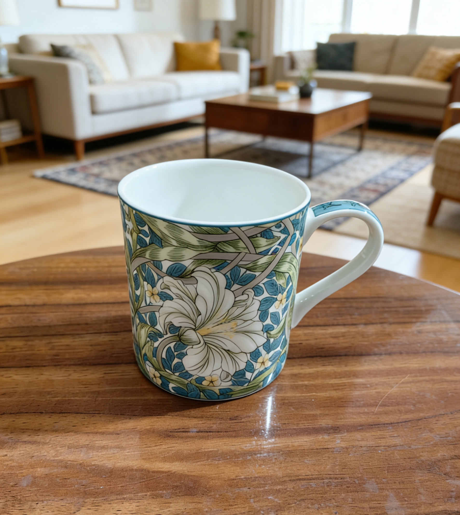 出口英国威廉莫里斯骨瓷马克杯咖啡杯家用办公早餐杯女性陶瓷水杯