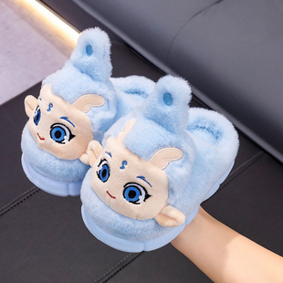 EVA哪吒敖丙儿童棉拖鞋男童防滑秋冬季新款男孩宝宝棉鞋大童毛拖