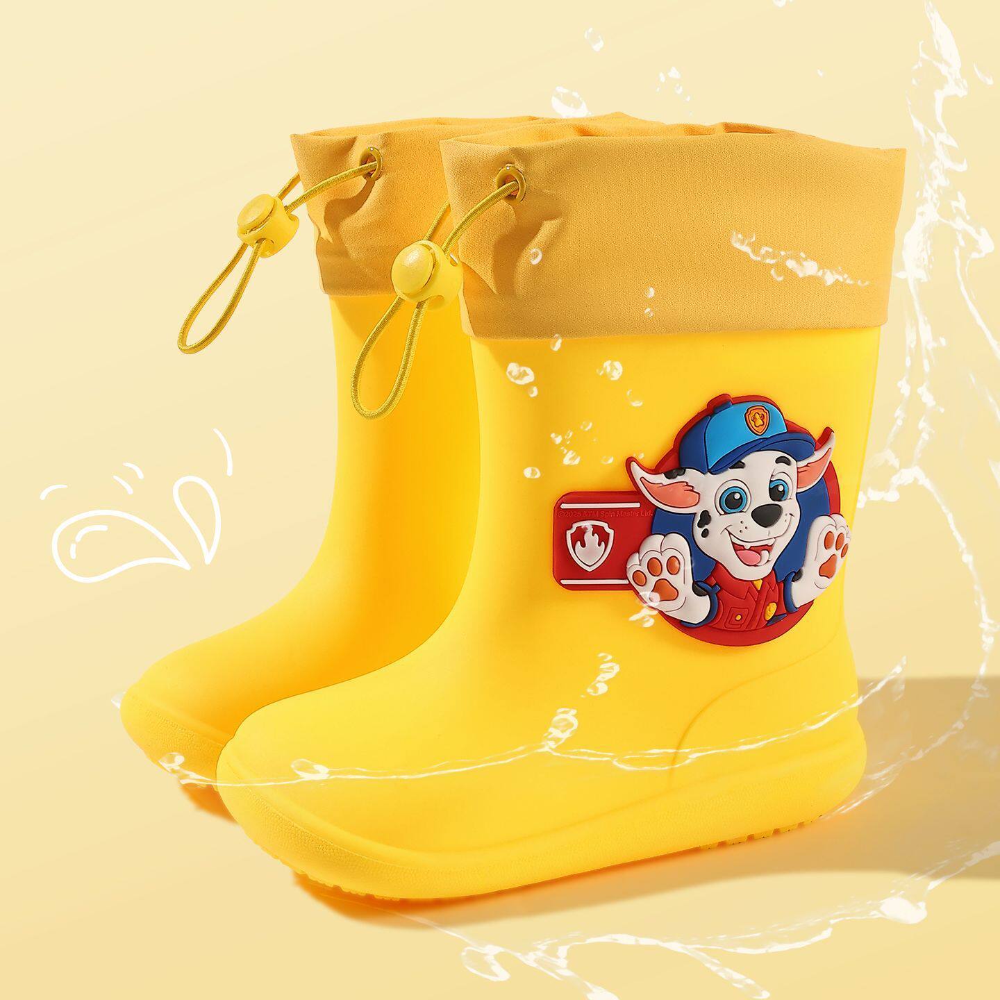 汪汪队儿童雨靴男童女童雨鞋防滑轻便束口新款幼儿园上学专用水鞋