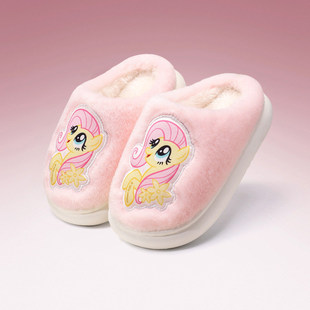 EVA小马宝莉儿童棉拖鞋女童防滑秋冬季新款幼儿毛拖女孩宝宝棉鞋